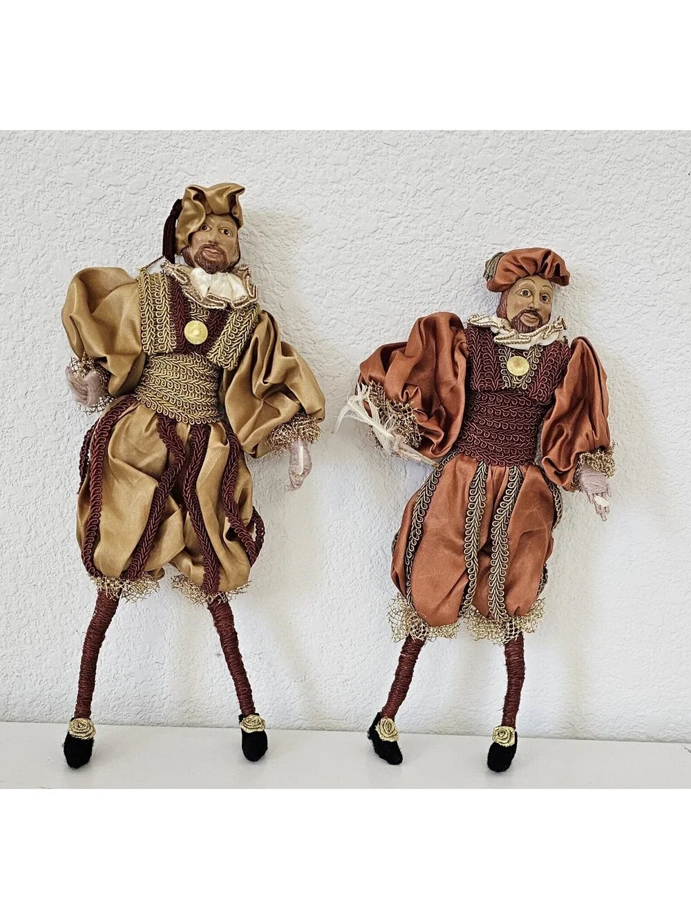 Rare Aldik & Court Jester Harlequin Figurine Dolls Ornament Christmas Traditions